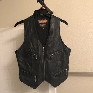 Classic ladies biker vest